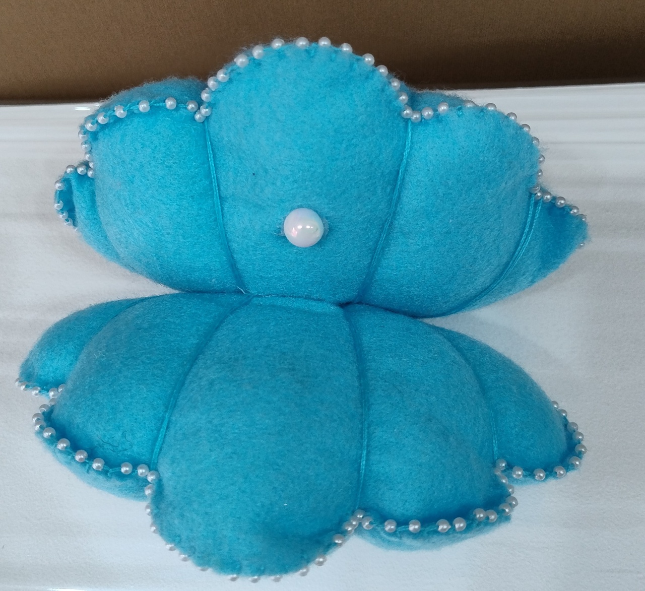 Feltro Pérola Azul Turquesa  - Vilegria Festas
