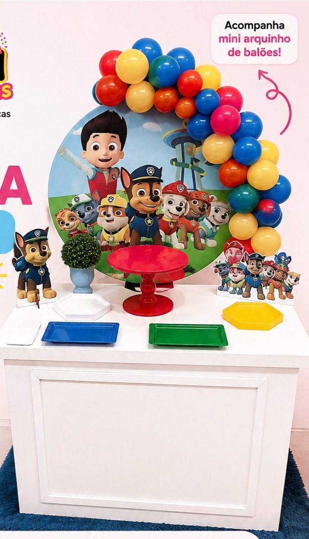 Kit Alegria Com Mesa Patrulha Canina - Vilegria Festas