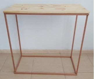 Mesa Cubo de Ferro Rose Gold Gg  - Vilegria Festas