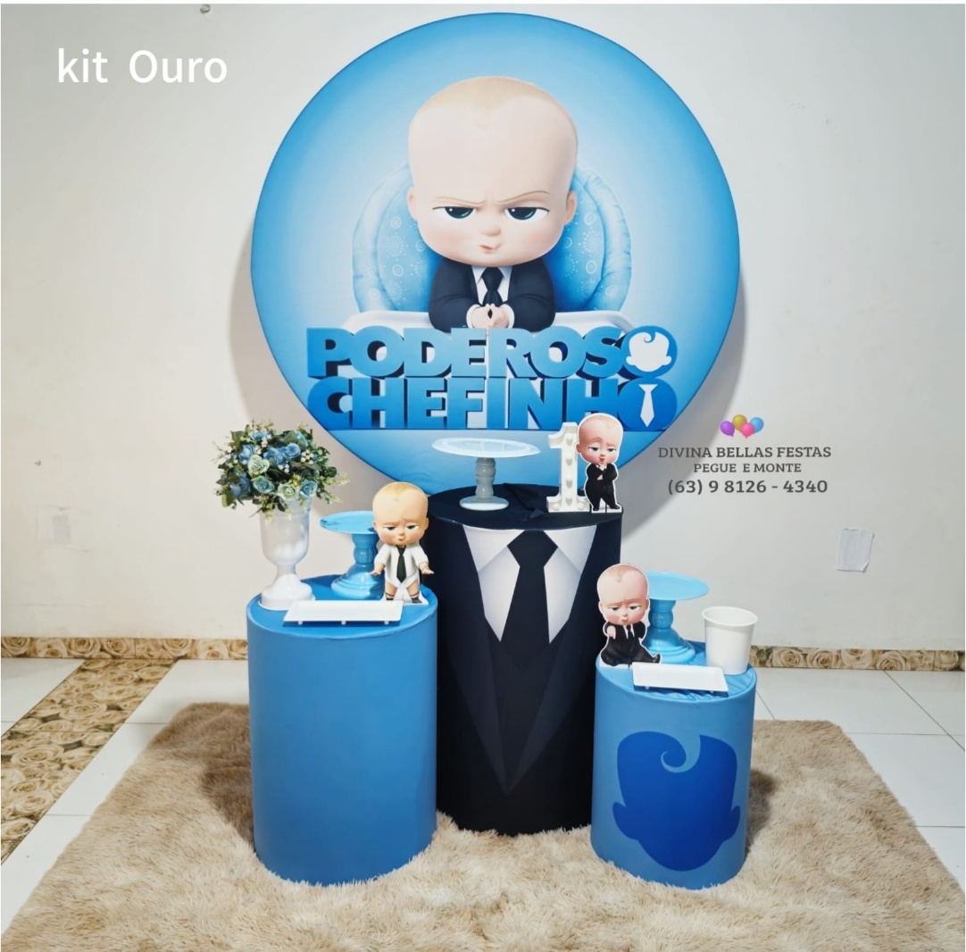 Kit Poderoso Chefinho Ouro - DIVINA BELLAS FESTAS PEGUE E MONTE