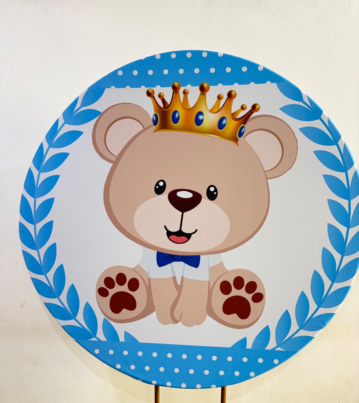 Ursinho Principe Azul Claro Capa Redondo 1,5 - DIVINA BELLAS FESTAS PEGUE E MONTE