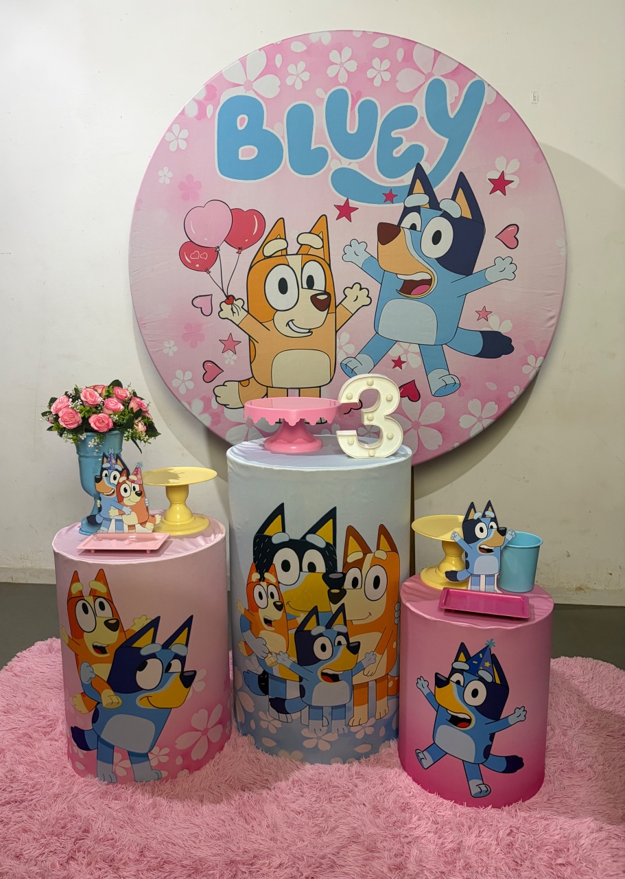 Bluey E Pingo Kit Ouro - DIVINA BELLAS FESTAS PEGUE E MONTE