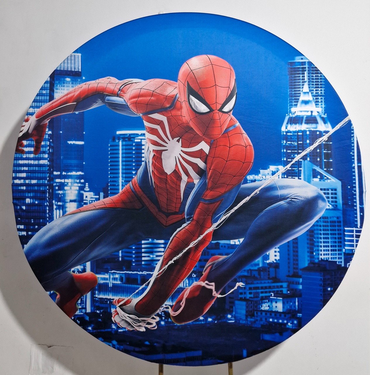 Capa Painel Homem Aranha Fundo Cidade Azul - DIVINA BELLAS FESTAS PEGUE E MONTE