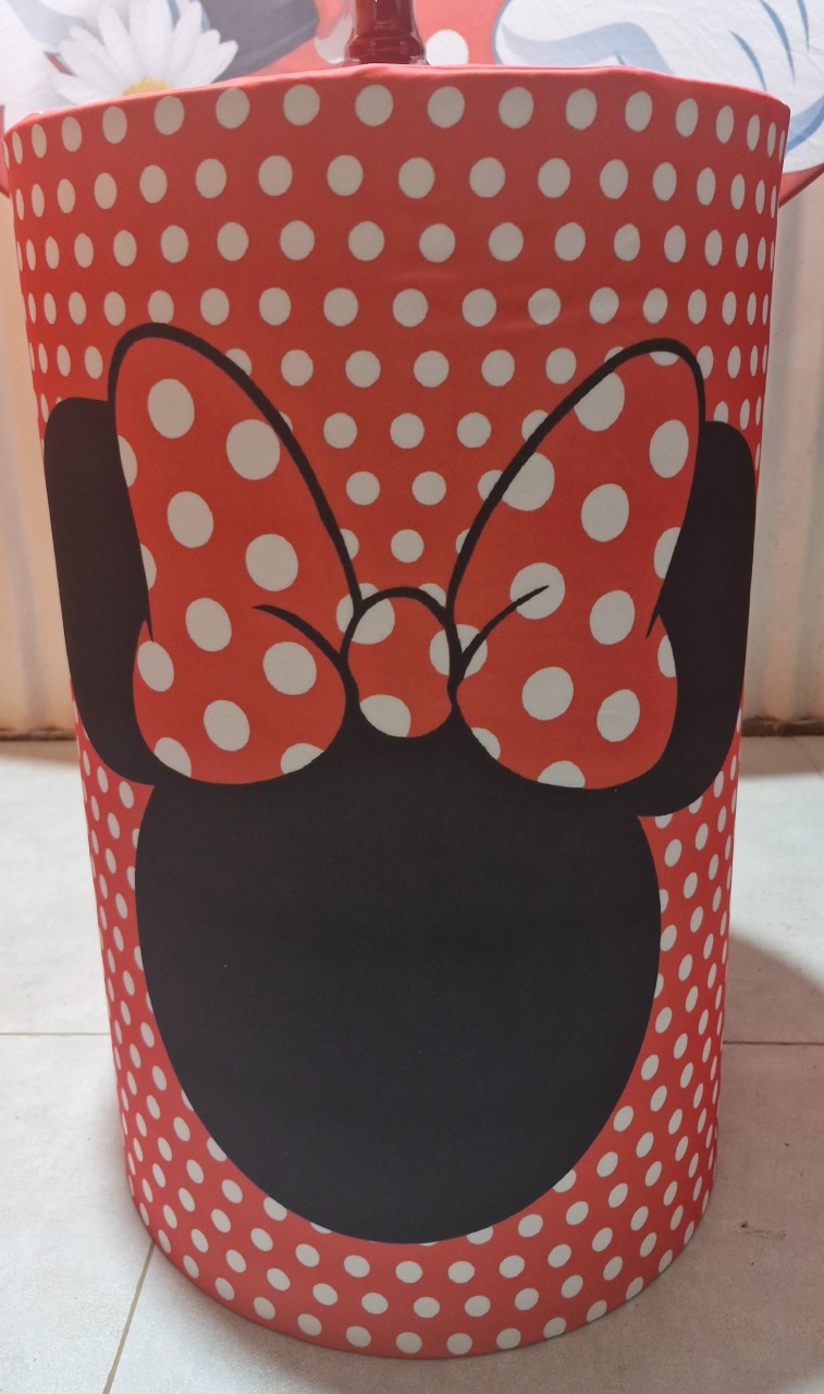 Capa Cilindro Minnie Vermelho  G - DIVINA BELLAS FESTAS PEGUE E MONTE