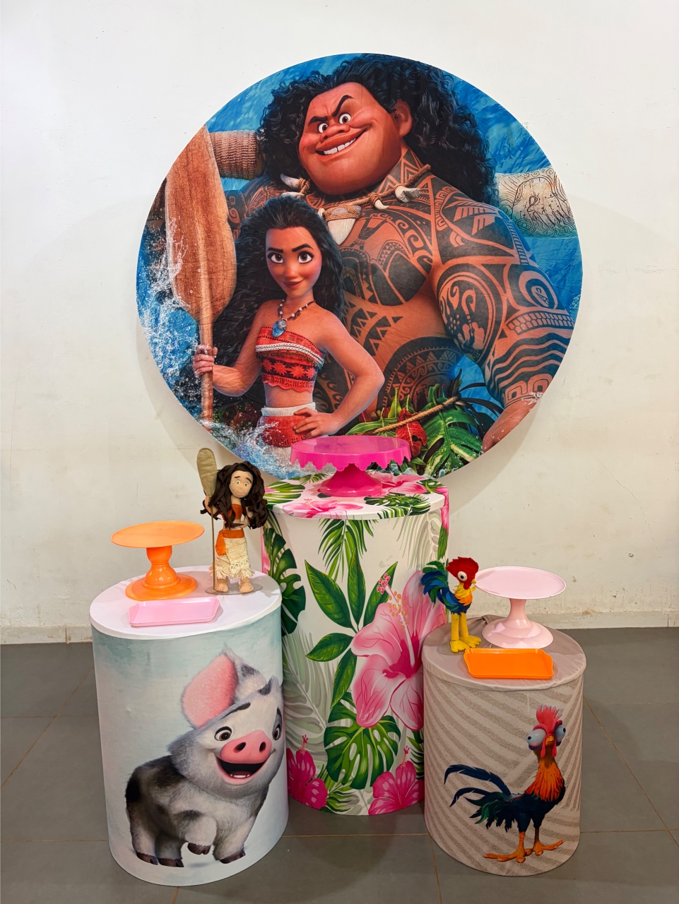 Moana E Maui Kit Prata - DIVINA BELLAS FESTAS PEGUE E MONTE