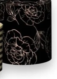 Capa Cilindro Preto C/Dourado Floral M - DIVINA BELLAS FESTAS PEGUE E MONTE