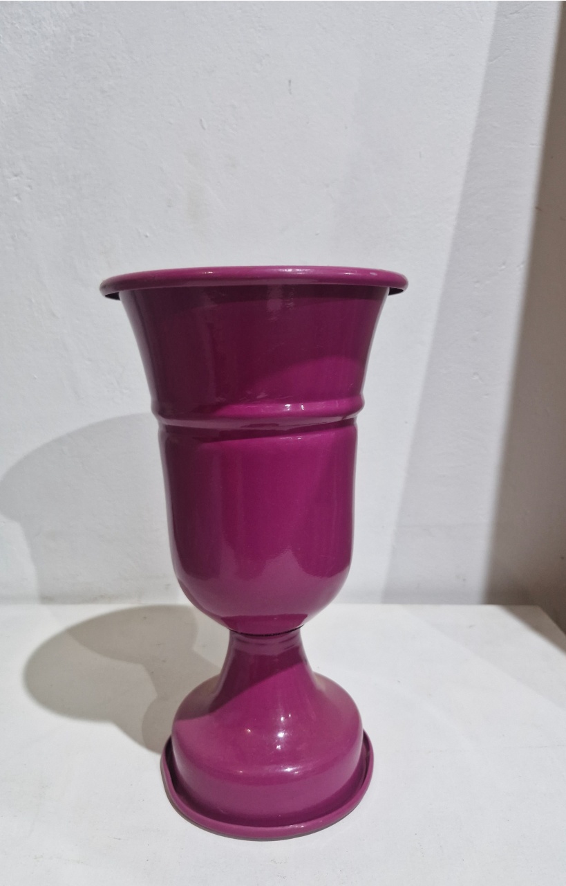 Vaso Rosa Pink Grande Metal - DIVINA BELLAS FESTAS PEGUE E MONTE