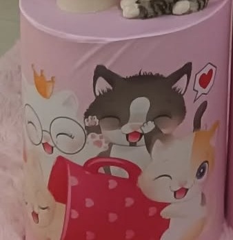 Capa Cilindro Gatinhos M - DIVINA BELLAS FESTAS PEGUE E MONTE