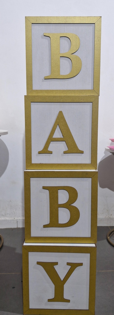 Cubo Baby 30×30Cm (Mdf) - DIVINA BELLAS FESTAS PEGUE E MONTE