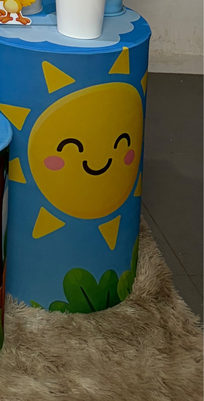 Galinha Pintadinha Mini Capa Cilindro M Sol - DIVINA BELLAS FESTAS PEGUE E MONTE