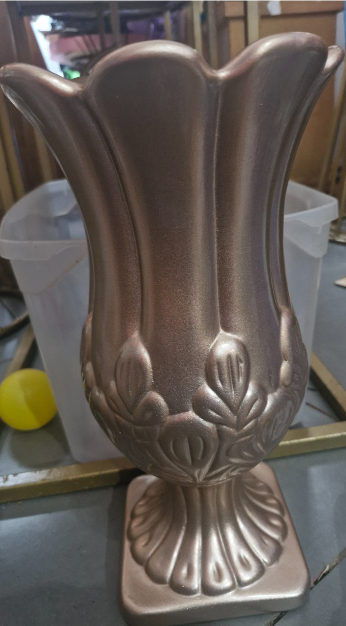Vaso Rosé Grande Flor Cerâmica - DIVINA BELLAS FESTAS PEGUE E MONTE