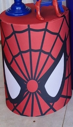 Capa Cilindro Homem Aranha Olhos M - DIVINA BELLAS FESTAS PEGUE E MONTE