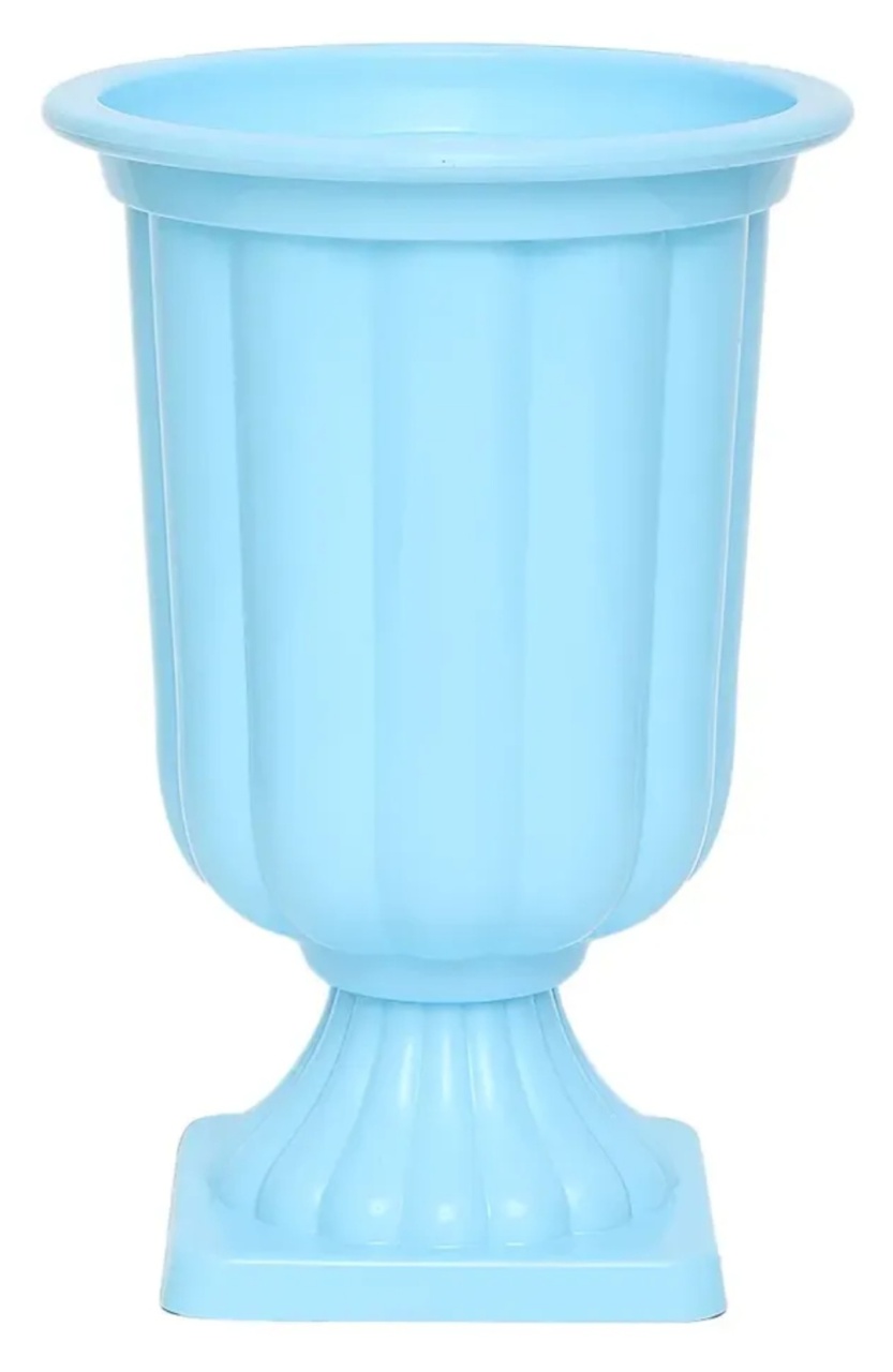 Vaso Azul Claro Baixo Peq Grego - DIVINA BELLAS FESTAS PEGUE E MONTE