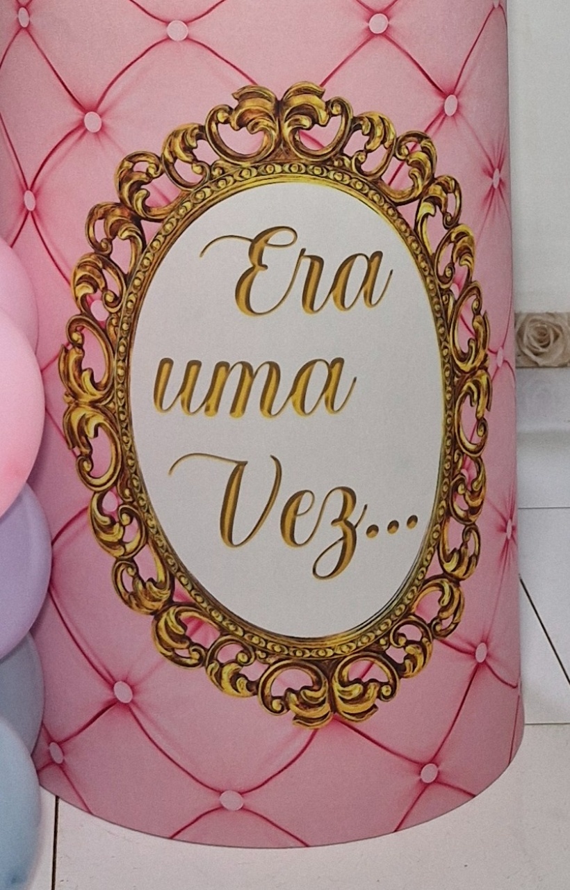 Capa de Cilindro Pricesas Era Uma Vez - DIVINA BELLAS FESTAS PEGUE E MONTE