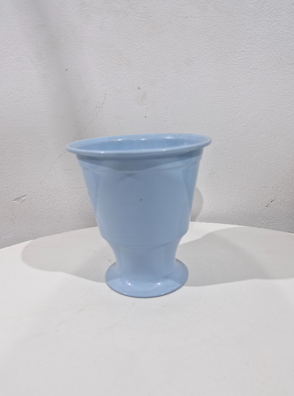 Vaso Azul Claro Metal Baixo Peq - DIVINA BELLAS FESTAS PEGUE E MONTE