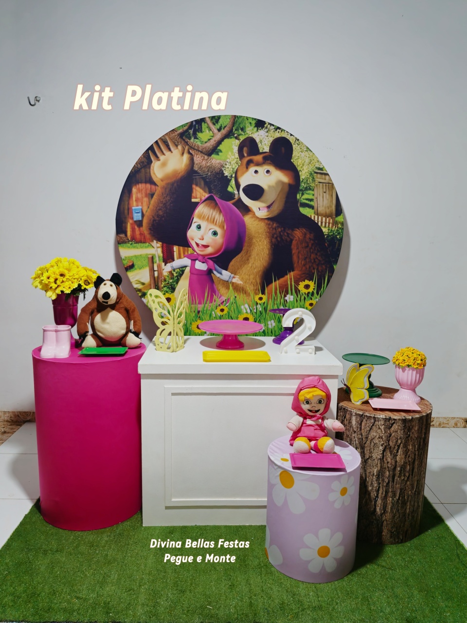 Kit Marsha E O Urso Platina  - DIVINA BELLAS FESTAS PEGUE E MONTE