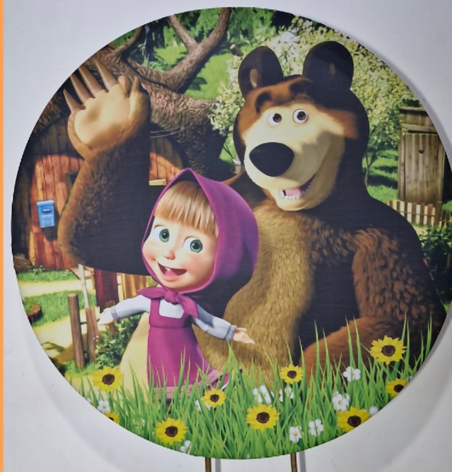 Capa Painel Marsha E O Urso 1,5 - DIVINA BELLAS FESTAS PEGUE E MONTE