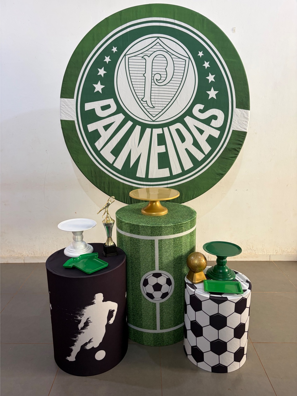 Futebol Palmeiras Kit Prata - DIVINA BELLAS FESTAS PEGUE E MONTE