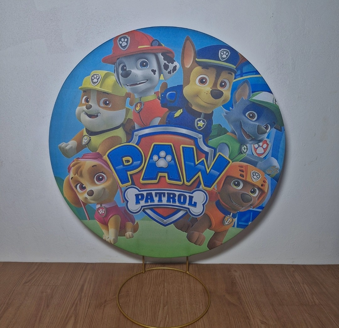 Mini Capa Painel Patrulha Canina 50Cm - DIVINA BELLAS FESTAS PEGUE E MONTE
