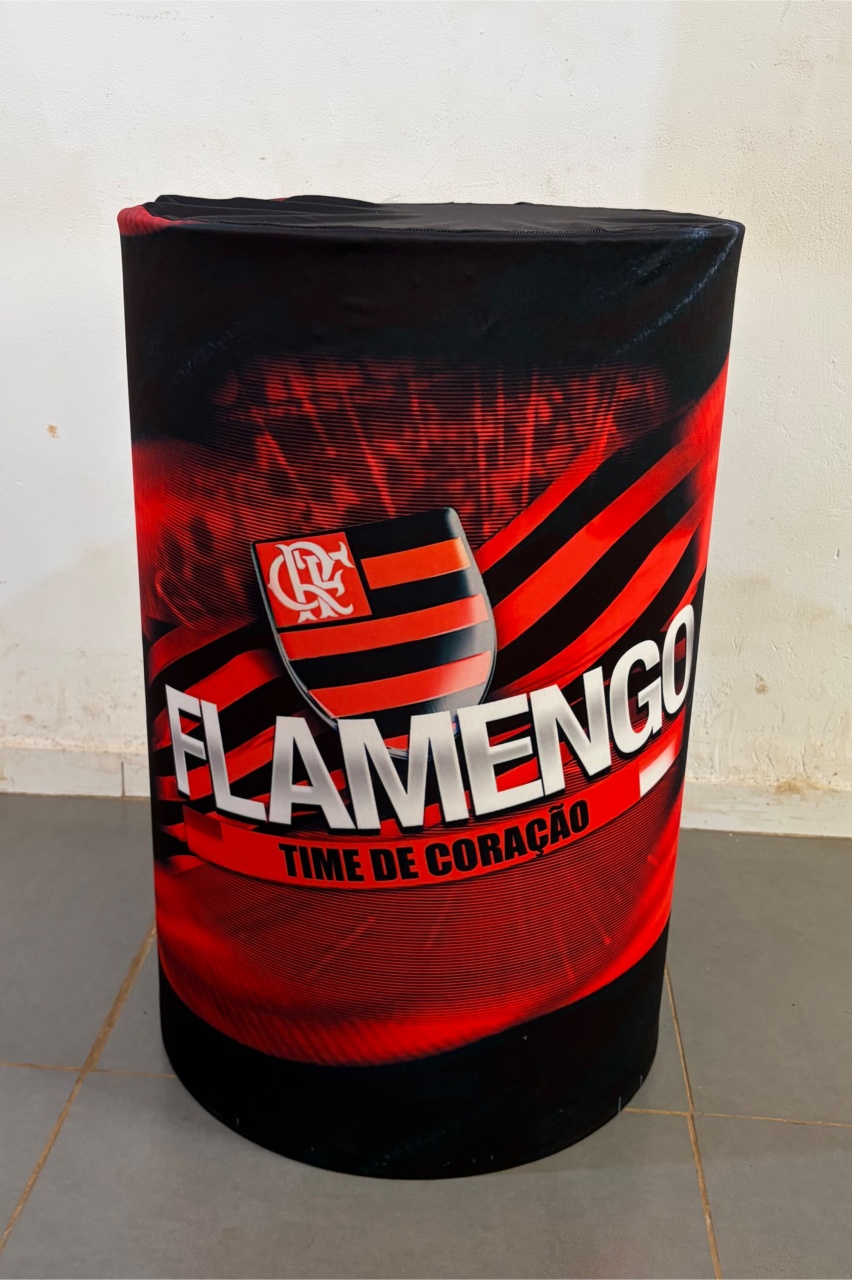 Futebol Flamengo Frase E Escudo Capa Cilindro G - DIVINA BELLAS FESTAS PEGUE E MONTE