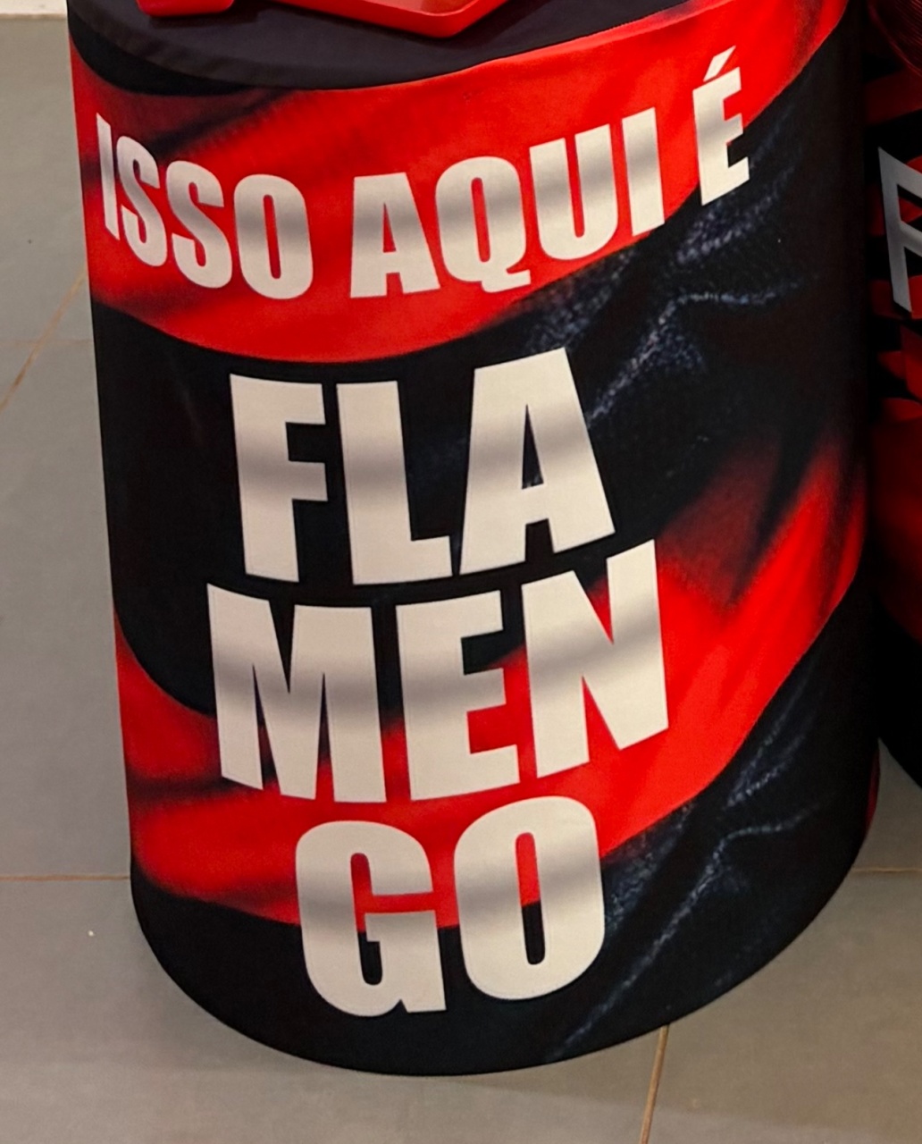 Futebol Flamengo Frase Mengão Capa Cilindro M - DIVINA BELLAS FESTAS PEGUE E MONTE