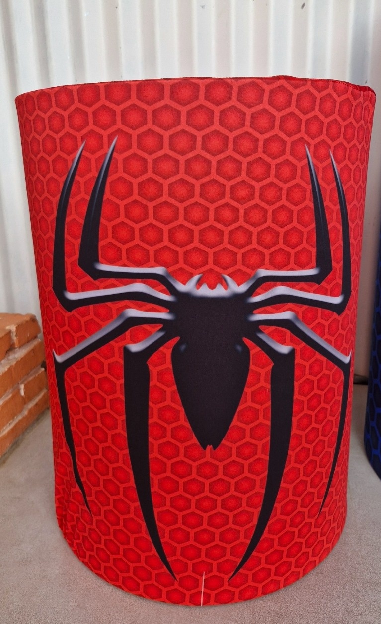 Capa Cilindro Homem Aranha M  Aranha - DIVINA BELLAS FESTAS PEGUE E MONTE