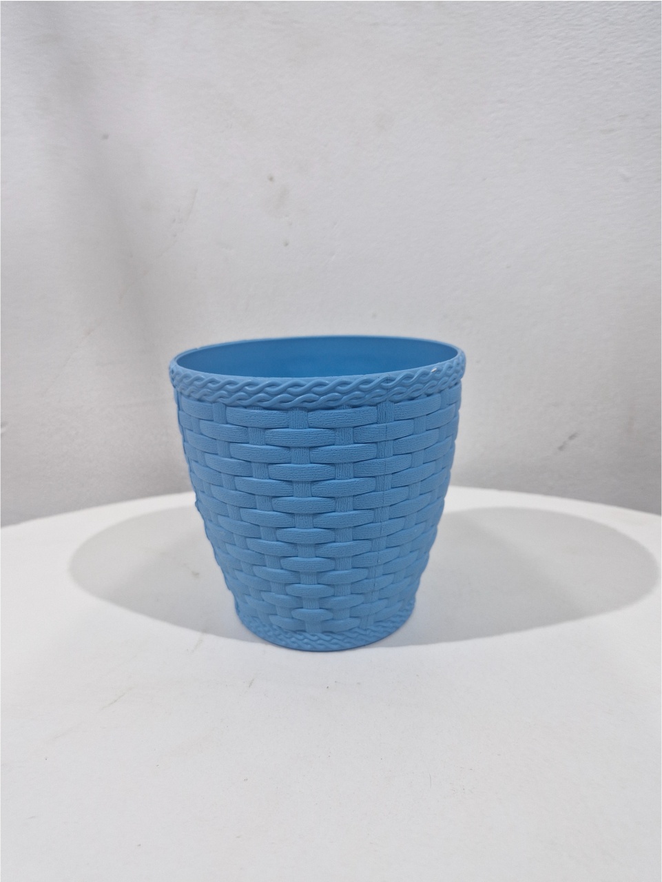 Vaso Azul Claro Baixo Peq Poletileno - DIVINA BELLAS FESTAS PEGUE E MONTE