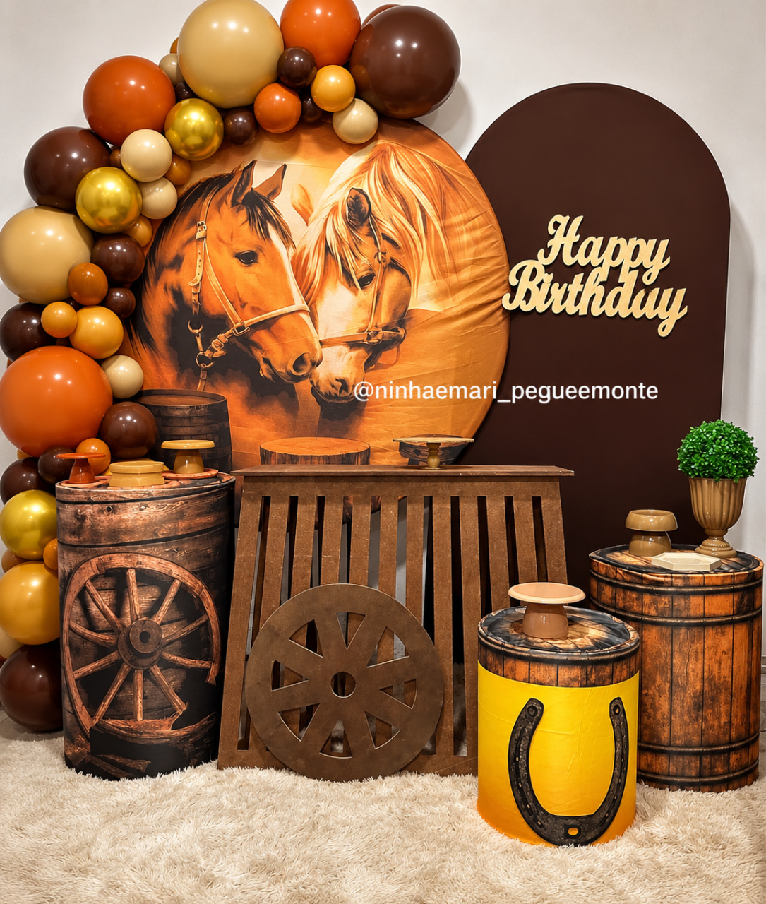Decoração Kit Diamante Cavalo 2 - N&M-pegue e monte