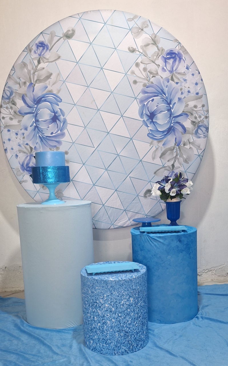 Kit Prata Azul Mosaico - N&M-pegue e monte