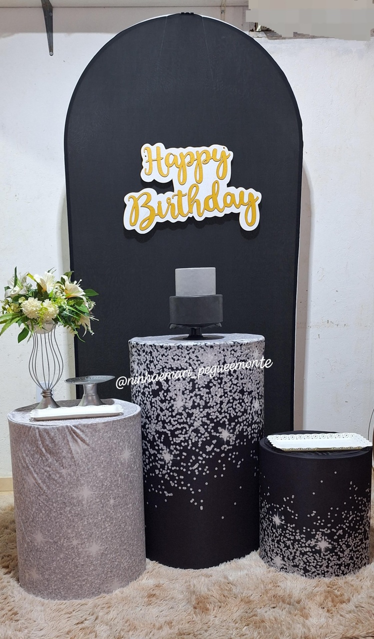Kit Luxo Preto Com Prata - N&M-pegue e monte