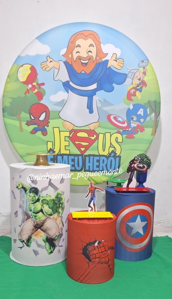 Kit Prata Jesus Meu Heroi - N&M-pegue e monte