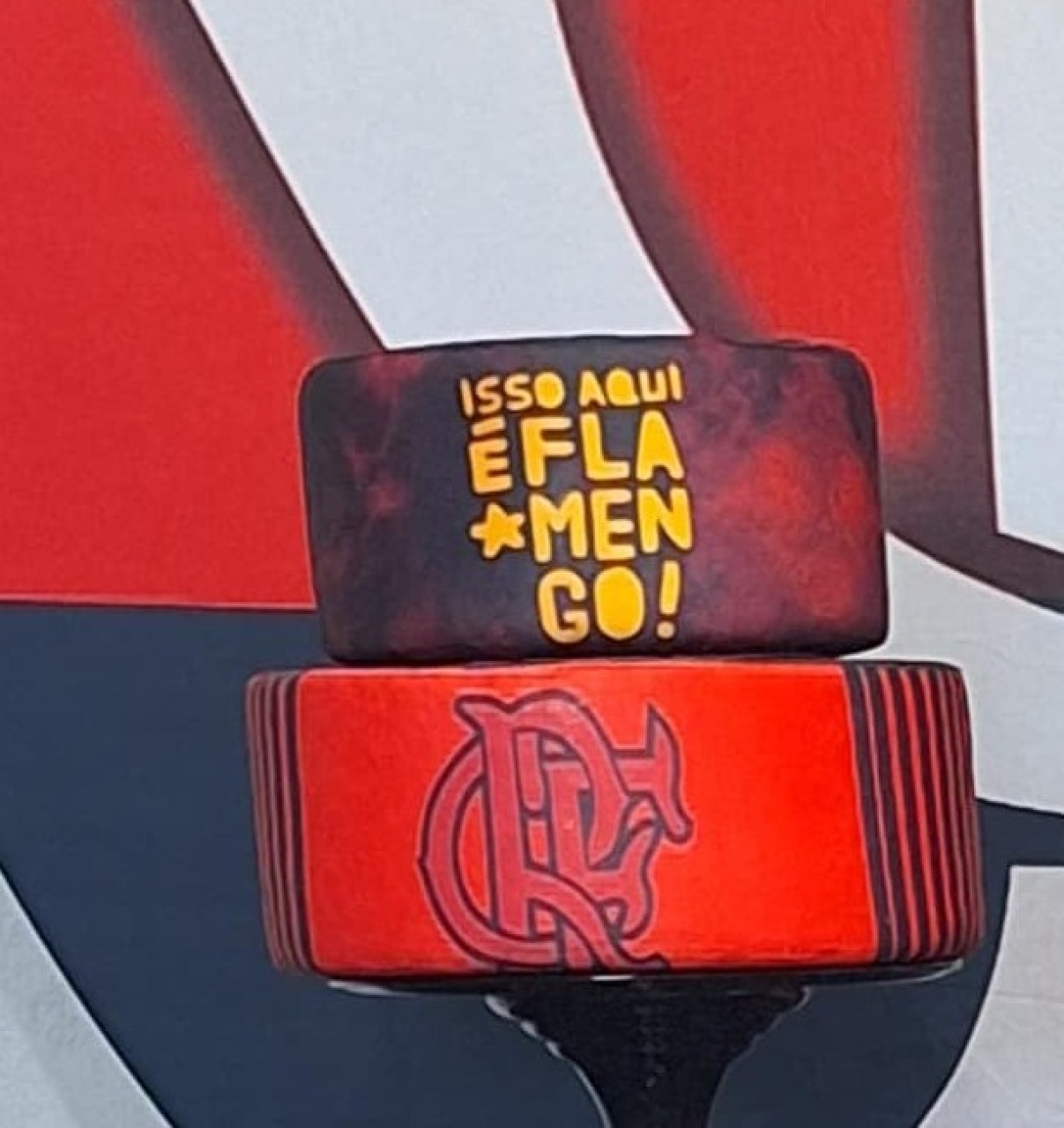 Bolofake Flamengo Tecido - N&M-pegue e monte