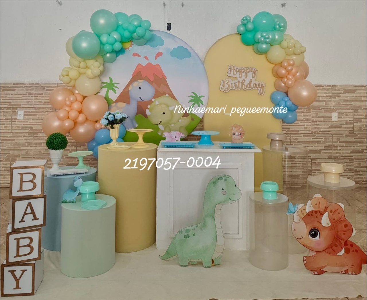 Kit Diamante Super Luxo Dino Baby 3 - N&M-pegue e monte