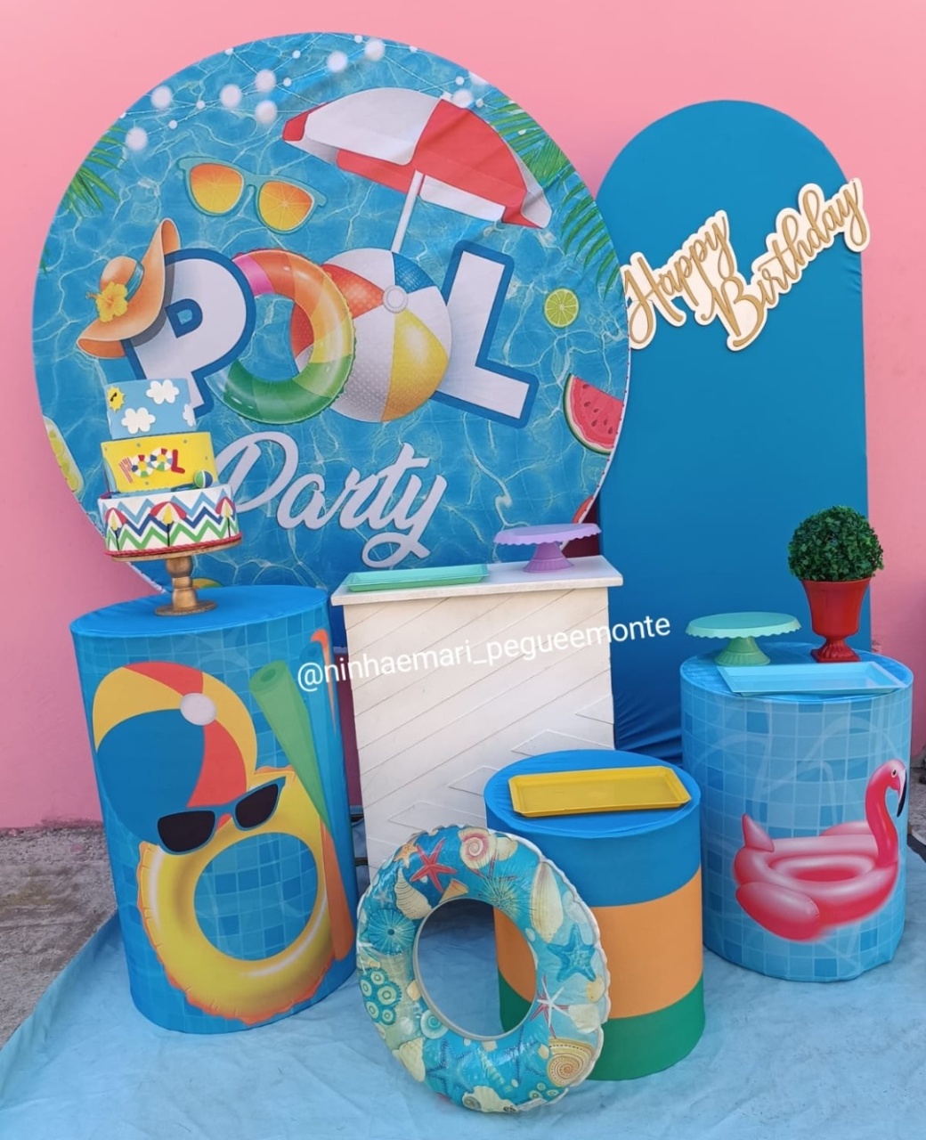 Kit Diamante Pool Party - N&M-pegue e monte