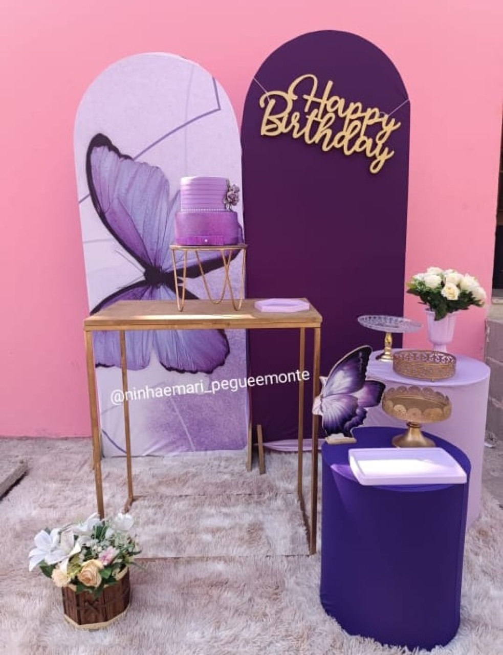 Kit Luxo Borboleta Roxo - N&M-pegue e monte