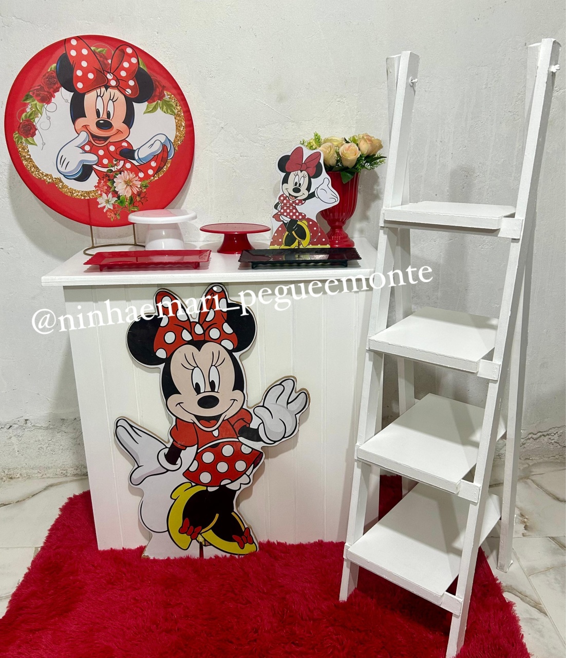 Kit Mesa Acessórios Minnie Vermelha - N&M-pegue e monte