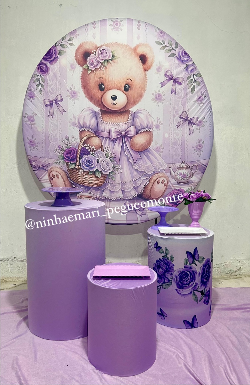 Kit Prata Ursinha Lilas 2 - N&M-pegue e monte
