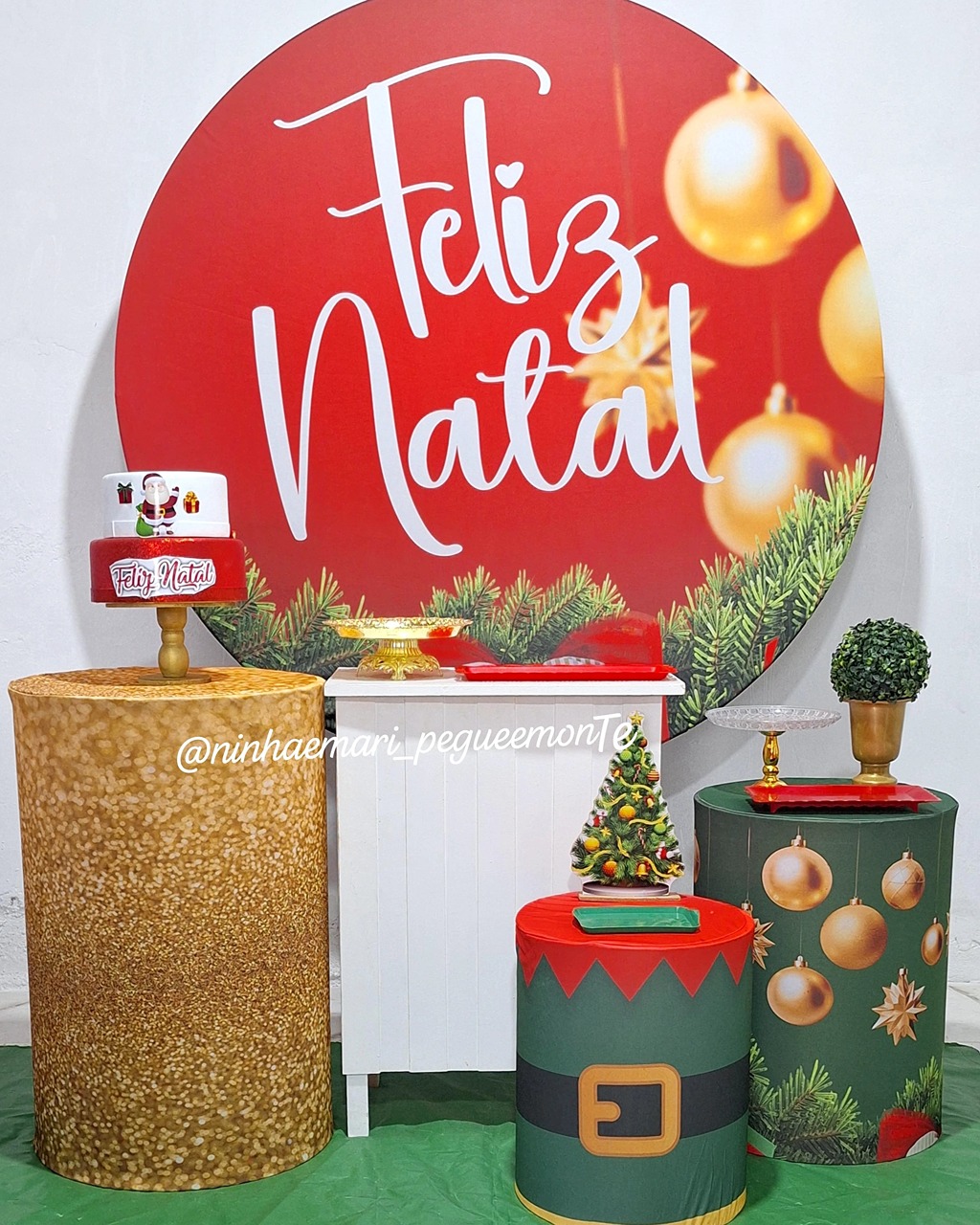 Kit Ouro Feliz Natal 1 - N&M-pegue e monte
