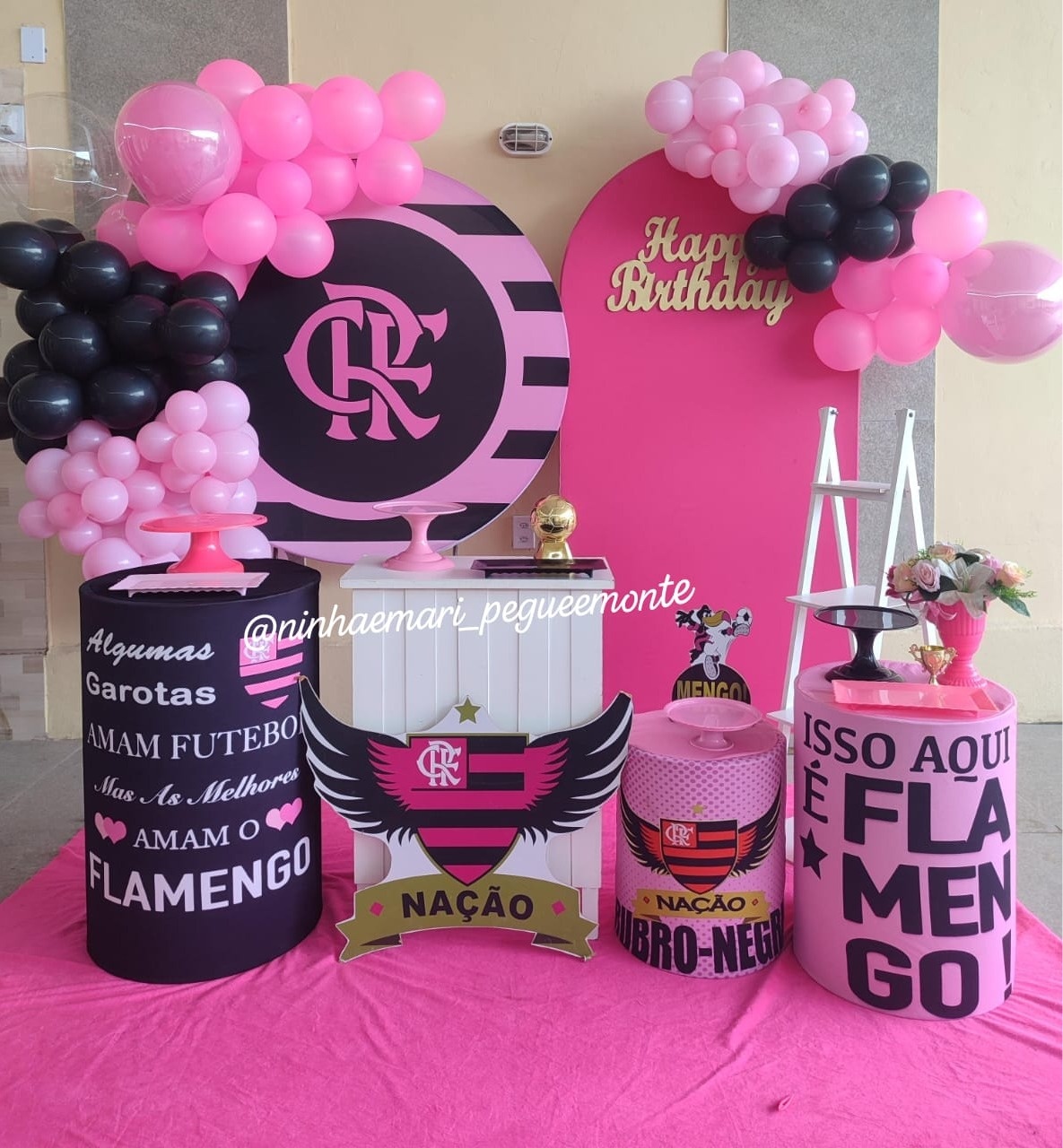  Kit Diamante Flamengo Rosa - N&M-pegue e monte