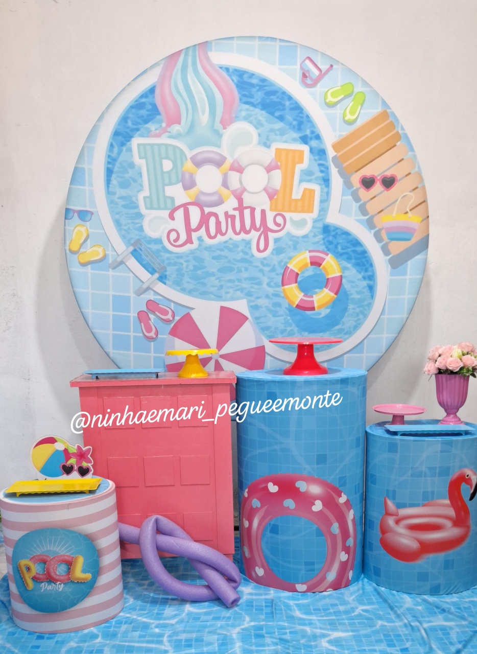 Kit Ouro Pool Party 2 - N&M-pegue e monte