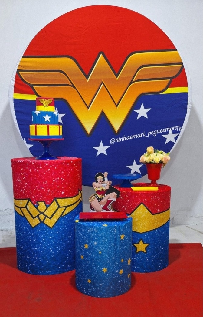 Kit Prata Mulher Maravilha  - N&M-pegue e monte