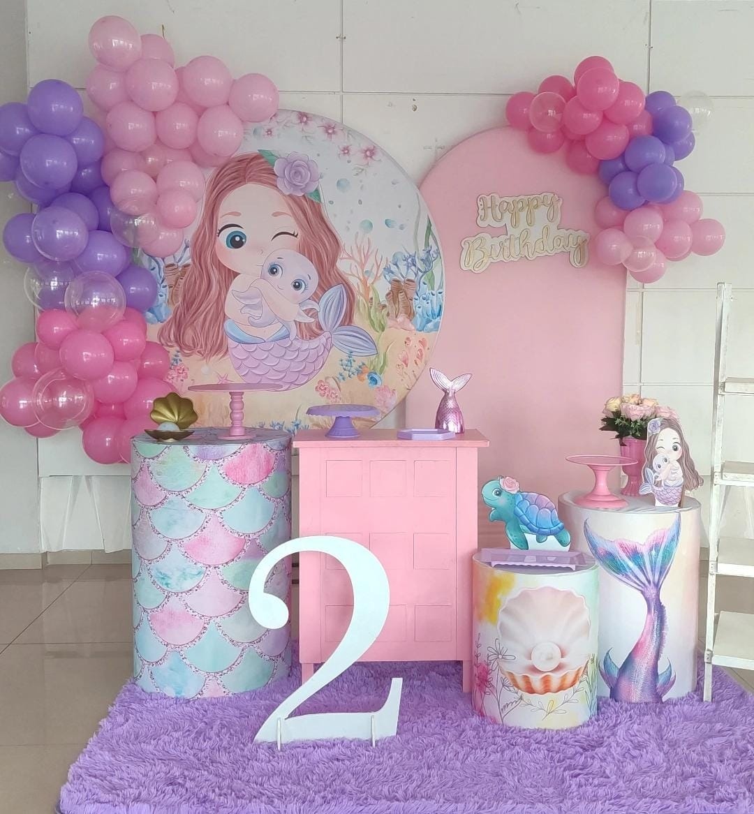 Decoração Pequena Sereia - N&M-pegue e monte