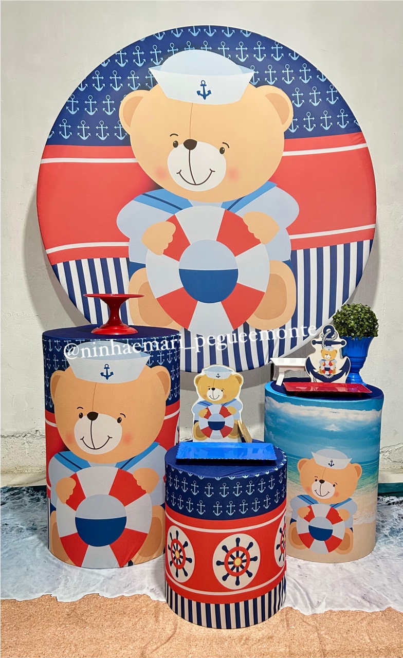 Kit Prata Ursinho Marinheiro - N&M-pegue e monte