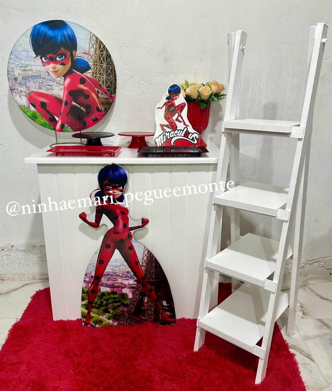 Kit Mesa Acessórios Lady Bug - N&M-pegue e monte