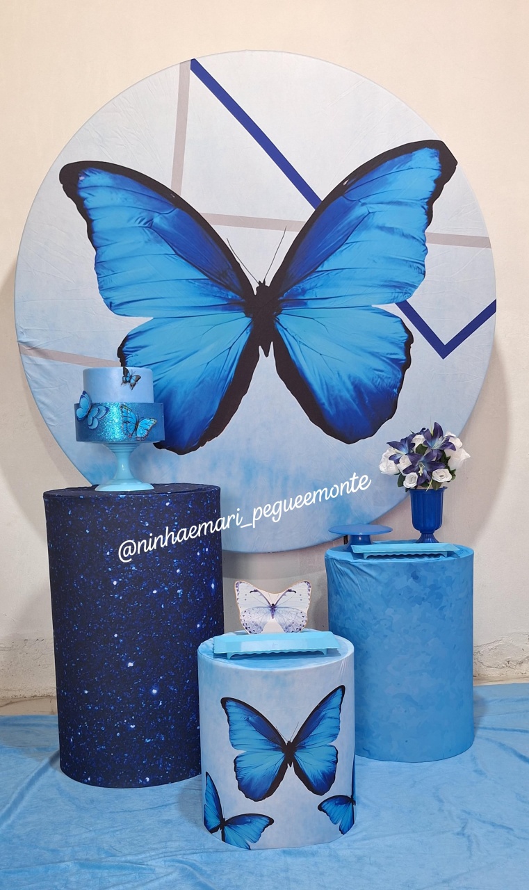 Borboleta Azul 2 - N&M-pegue e monte