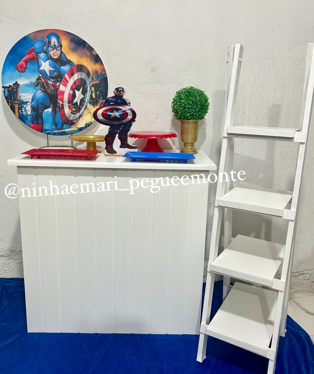 Kit Mesa Acessórios Capitão América  - N&M-pegue e monte