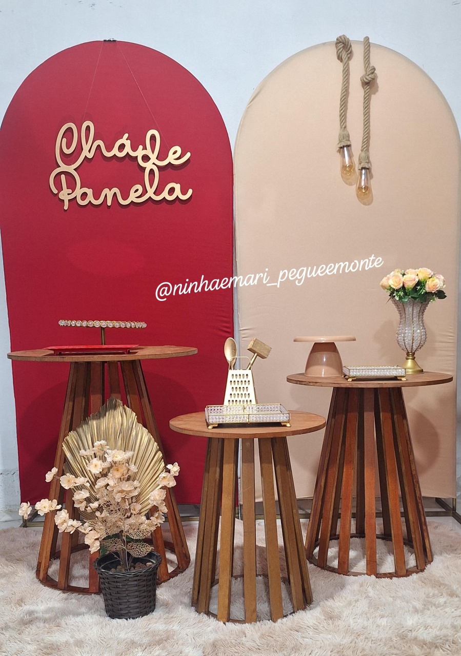 Kit Platina Vermelho Cha de Panela  - N&M-pegue e monte