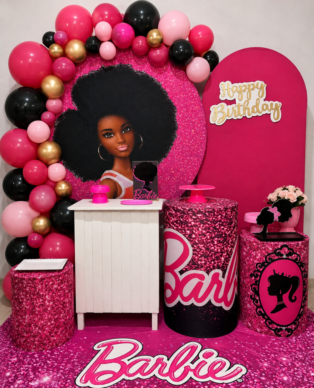Decoração Kit Diamante Barbie Black - N&M-pegue e monte