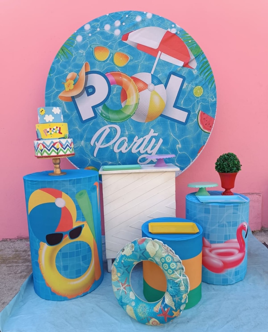 Kit Ouro Pool Party  - N&M-pegue e monte