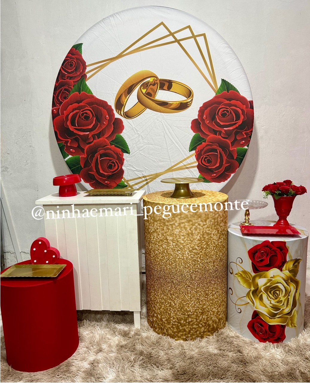 Kit Ouro Casamento 3 - N&M-pegue e monte